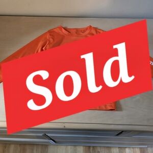 Columbia Omni-Shade Crew Neck Long Sleeve Sun & Swim Shirt Orange Toddler Boy 3T